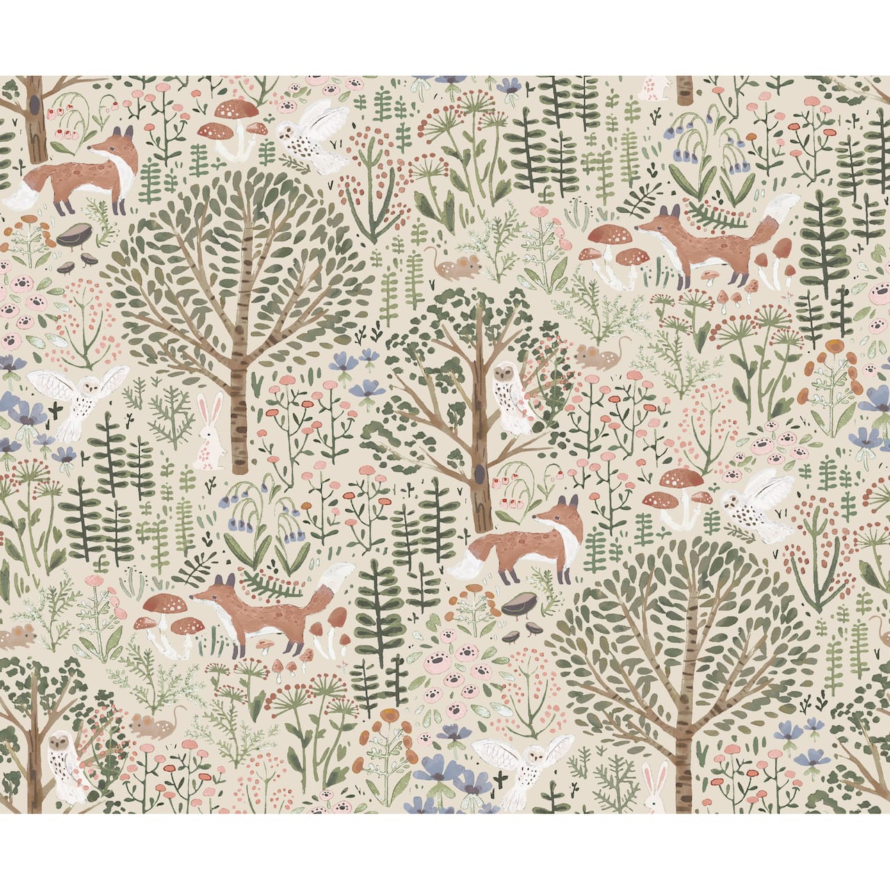 RoomMates Almond & Vintage Clara Jean Folklore Forest Peel & Stick Wallpaper